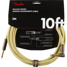 Astraltech Fender Deluxe Series Instrument Cable Tweed Açılı - 3 Metre Enstrüman Kablosu