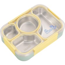 Astraltech 304 Çelik 980 ml 4 Bölmeli Öğrenci Ofis Yemek Mama Kabı Sefertası MT182SR