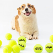 Astraltech Jouis Köpek Oyuncağı Tenis Topu 2'li Büyük Boy – Dayanıklı Kauçuk Iç Yapı, Diş Dostu Yumuşak Keçe K