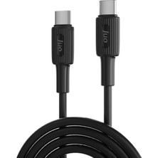 Astraltech Juo 60W USB To Silikon ve Data Kablosu Siyah 1 Metre