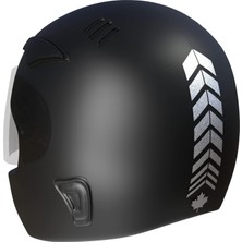 Astraltech 2 Adet Sport Kask, Araba Ayna Yaldızlı Gümüş Kask Sticker