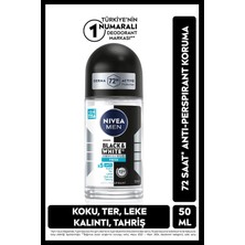 Astraltech Nivea Men Roll-On Deodorant Black & White Invisible Fresh, 50ML, 72 Saat Anti-Perspirant Ter Koruma