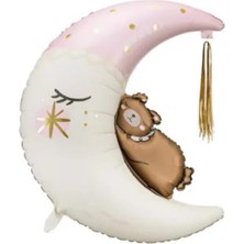 Retro Ayda Uyuyan Ayı Folyo Balon 86 cm