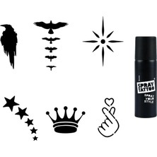 Astraltech Kuşlar ve Yıldızlar Spray Tattoo Geçici Sprey Dövme Seti