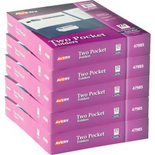 Astraltech Avery Two-Pocket Klasör, Koyu Mavi, Fall 5 Adet 5 Boxes