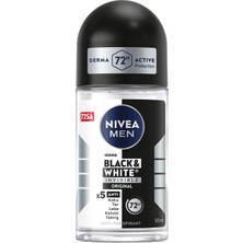 Astraltech Nivea Men Erkek Roll On Deodorant Black&white Invisible Original 50 Ml,72 Saat Anti-Perspirant Terl