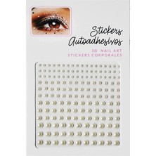 Astraltech 165 Adet Vücut ve Yüz Taşı Stickers Tırnak Makyaj Taşı Yapışkan Inci Yüz Taşları, Tek Ebat, Swnail1
