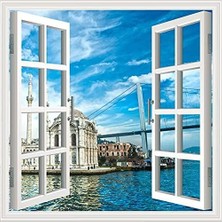 Astraltech Pencere Poster Duvar Kağıdı Ortaköy Yapışkanlı Sticker
