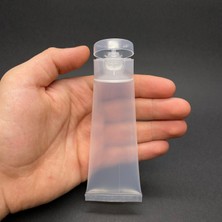 Astraltech Şeffaf Boş Krem Tüpü 50ML, Fliptop Kapaklı Merhem Tüpü, Şeffaf Lipgloss Tüp 50 ml x 3 Adet
