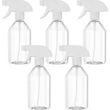 Astraltech (5 Adet) 500 ml Şeffaf Cam Görünümlü 20 cm Çok Amaçlı Sprey Şişesi Kuaför Bitki Temizlik Püskürtme
