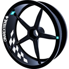 Astraltech Gp Flag Damalı Reflektif Gri Iç Jant Şeridi Sticker
