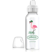 Astraltech Dr. Brown's 8 OZ/250 ml Pp Dar Ağız + Sippy Biberon Bardak, Flamingo, Tekli Paket