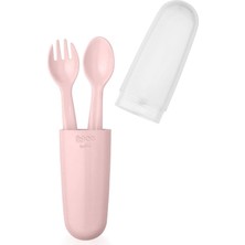 Astraltech Wee Baby Saklama Kutulu Çatal Kaşık Seti - Pembe