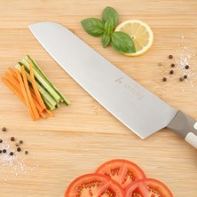 Astraltech Aryıldız Plurex Santoku Bıçağı Koyu Bej 19 cm