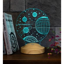 Astraltech Uzay Temalı, Isimli Çocuk Odası Hediyesi, Galaksi Hediyesi, Gezegenler, Satürn LED Lamba