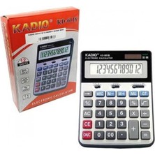 Astraltech Kadio KD-6118 Masaüstü Hesap Makinesi - 12 Haneli Büyük LCD Ekran, Güneş Enerjili ve Pilli, Çift Gü