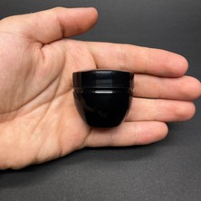 Astraltech 20 ml Kapaklı Siyah Krem Kavanozu, 20 cc Minik Pomat Kutusu, Mini Krem Kutusu x 10 Adet