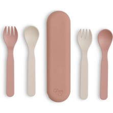 Astraltech Citron Citron Bio-Based 2'li Çatal Kaşık Takımı ve Kutusu - Pink/cream 1196960