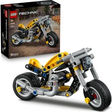 Astraltech LEGO Technic Sarı Motosiklet 42225-7 Yaş ve Üzeri Çocuklar Için Direksiyon ve Arka Tekerleğe Zincir