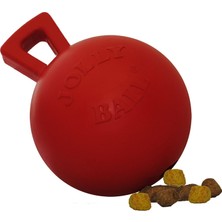 Astraltech Jolly Pets Tug-N-Toss Ağır Hizmet Köpek Oyuncak Topu Saplı, 10 Inç/küçük, Kırmızı