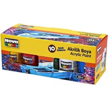 Astraltech Nova Color Nova Color Akrilik Boya 10 Renk x 30 Ml. Şişe