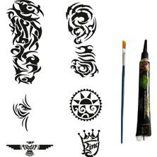 Astraltech Tribal ve Kol Tüp Kına ve Fırça Hediyeli Tattoo Geçici Dövme Seti