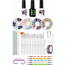 Astraltech Fontenay 41 Parça Tırnak Süsleme Seti, Top Coat Base Coat Primer, Profesyonel Set