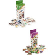 Astraltech Mıknatıslı 30 Parça Hayvanlar ve 26 Parça Sebze Meyveler Eğitici Set Magnet