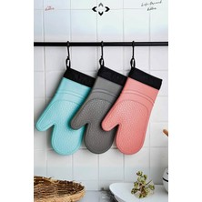 Astraltech 1 ADET%100 Silikon Yanmaz Yapışmaz Silikon Fırın Eldiveni Mutfak Eldiveni Isıya Dayanıkl