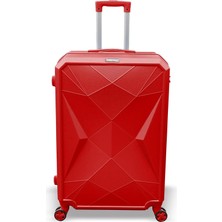 Astraltech Coral High Diamond Abs Kırmızı Büyük Boy Valiz 16623