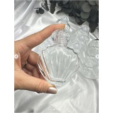 Astraltech Tinky Winky Kıvrımlı Istiridye Desenli Cam Sprey Parfüm Kamp Şişe - Cam Şişe 10 Adet Beyaz