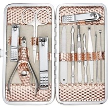 Astraltech Gaman M12A Premium Seri Çantalı Paslanmaz Çelik Manikür&pedikür Tırnak Seti 12 Parça