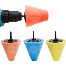 Astraltech BADEM10 Rodex Konik Pasta Cila Oto Parlatma Polisaj Süngeri Aparatı Matkap Ucu Jant Temizlik Seti (