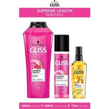 Astraltech Gliss Supreme Length Saç Bakım Seti, 400ML Şampuan + 200ML Sıvı Saç Kremi + 75ML Oil Elixir