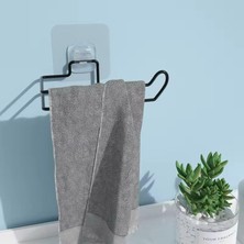 Yapışkanlı Metal Kağıt Havluluk & Wc Kağıtlığı – Deliksiz, Mat Siyah, Paslanmaz Çelik, Duvara Monte, Şık ve Dayanıklı, Mutfak ve Banyo Için Pratik Kullanım (Wc Kağıtlığı)