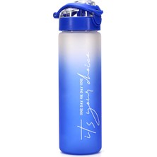 Astraltech Su Matarası Tritan Geniş Ağız Su Şişesi Gradient Type Spor Matarası Suluğu Bpasız 630 ml Mavi 0111