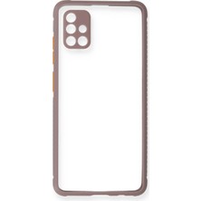 Hobibahçem Galaxy A71 Kılıf Miami Şeffaf Silikon - Açık Mor