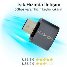 Usb-C USB 3.0 Dönüştürücü | 5gbps Veri Aktarımı | Macbook, iPad Pro ve Usb-C Destekli Cihazlar Için Type-C USB Adaptör Gri