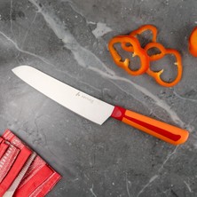 Astraltech Aryıldız Plurex Santoku Bıçağı 21 cm Kırmızı