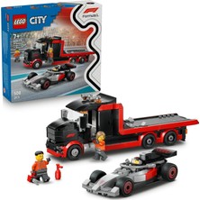 Astraltech LEGO City Audi F1 Yarış Arabalı F1 Sergileme Kamyonu 60493 – 7 Yaş ve Üzeri Çocuklar Için Audi Pilo