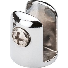 Astraltech BADEM10 Cam Raf Tutucu Metal Yuvarlak Cam Etejer Menteşesi Krom Metal Vidalı 10 mm (4 Adet)
