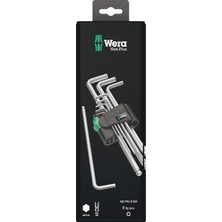Astraltech Wera 950 Pkl/9 Sm Sb L Anahtar Seti, Metrik, Krom Kaplama, 9 Parça