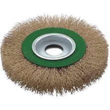 Astraltech Troy T 27704/125 Saçaklı Daire Fırça, Yeşil/gri/prinç, 125 mm