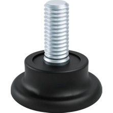 Astraltech 10 Adet Bingo Rotil Ayak Ayakları M8 Civatalı 8 mm Siyah Profil Ayağı 2.5 cm