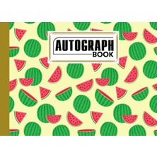 Astraltech Autograph Book: Watermelon Cover | Memory Book, Signature Celebrity Memorabilia Album Gift, Size 8.