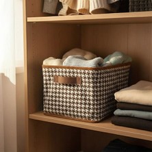 Astraltech Deconox Çelik Destekli Dolap ve Raf Içi Düzenleyici - 45X25X20 cm Katlanabilir Acı Kahve Kıyafet ve