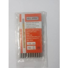 Astraltech Matkap Ucu Ti̇tanyum Kaplama Hss Hell Steel 4mm 20 Adet Metal Ahşap