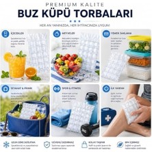 Buz Küpü Torbası - Pratik Doldurulabilir Buz Yapma Poşeti Sızdırmaz Tek Kullanımlık Buz Küpleri Soğuk Kompres Içecek Soğutma Hızlı ve Hijyenik Çözüm Ev Piknik Kamp Parti Plaj Ofis (20)