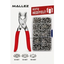 Astraltech 200 Adet Paslanmaz Çelik Çıtçıt Seti Pense Dahil Metal Çıt Çıt Makinesi 50 Set Düğme Kiti