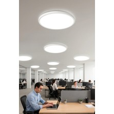 Enfe Naturals Enfe-Tavana Sıfır Avize Yuvarlak Beyaz Işık Panel Smd Led’li 24W Beyaz Kasa Sıva Üstü Panel Armatür Beyaz